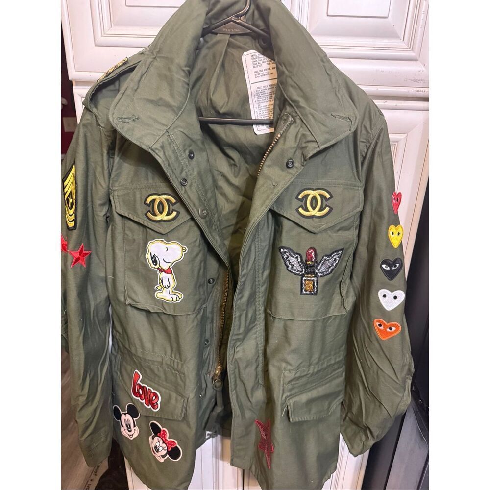 Vintage Alpha Industries Women's Military Issued M-65 Field Jacket Green Small
